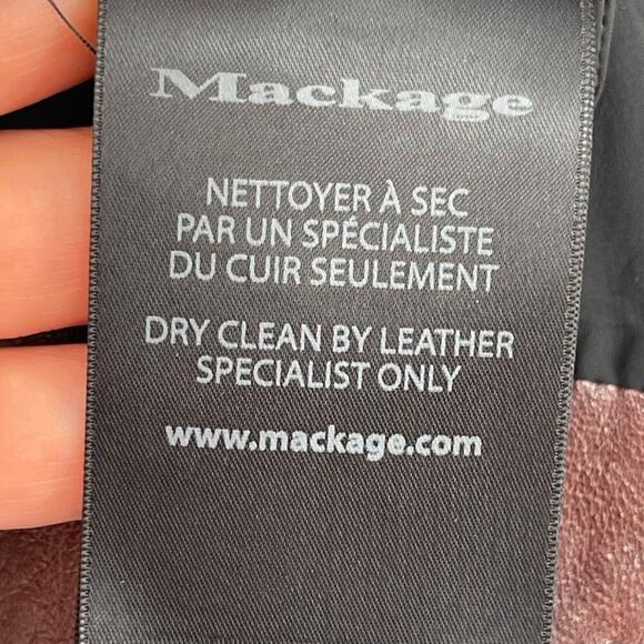 Rare Mackage Brown Baya Lamb Leather Biker Moto Motorcycle Jacket size XS - Picture 13 of 15